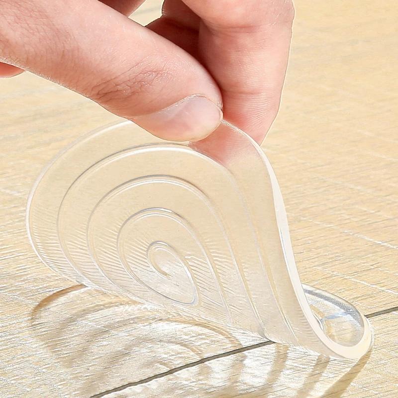 Anti Slip 4Pc Transparent Silicone Furniture Foot Mat Table Sofa Foot PU Adhesive Patch Anti-collision Bed Leg Mute Non-slip Mat