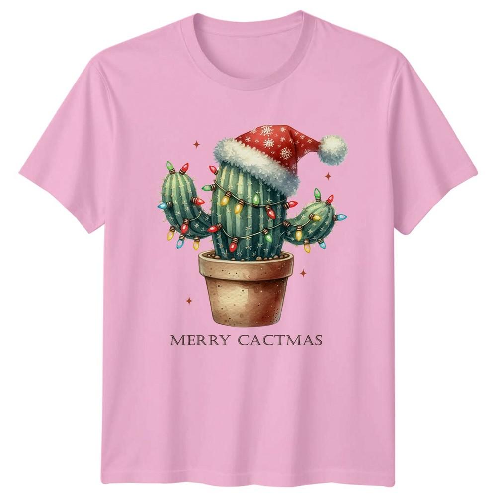 Merry Cactmas Cactus Christmas Holiday Unisexs TShirt Unisexs Tee Graphic Top