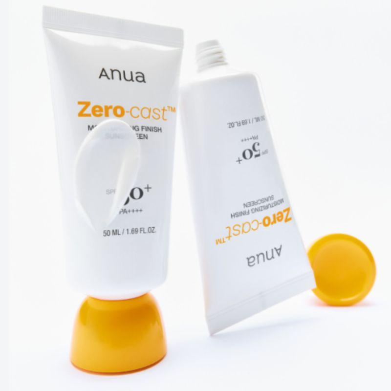 Anua Zero Cast Daily Moisture Sunscreen Double Set – Transparent Hydrating Sun Cream SPF50+ PA++++ 50ml x 2