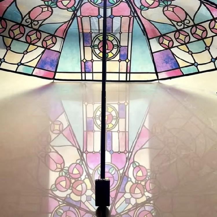 Clear Bubble Umbrella Wedding,Transparent Umbrella Windproofs Canopy Rain Bubble Umbrella Church Glass Stick Umbrella