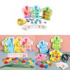 Threading Ropes Wooden Clothes Educational Hand Eye Coordination Toy For Kids