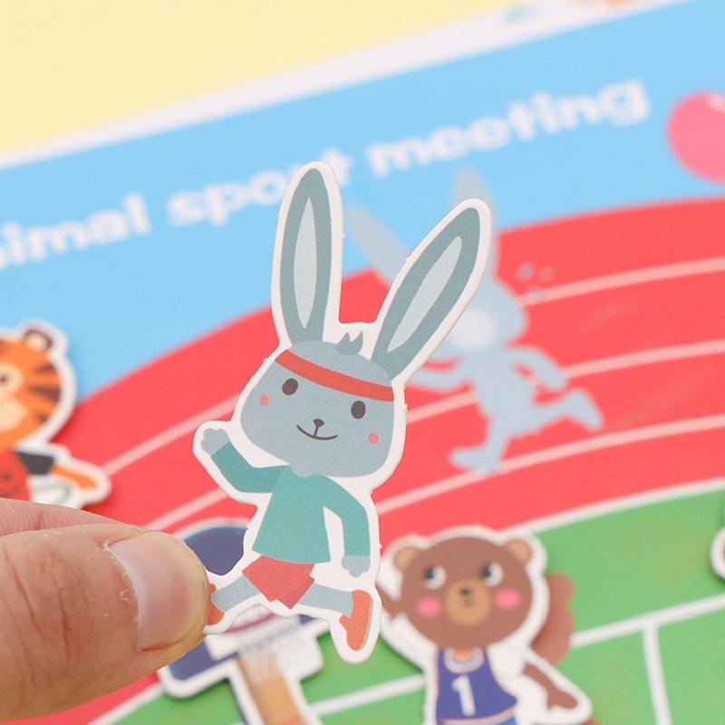 DIY Kleben Ruhige Bücher Kinder Erstes Beschäftigungsbuch Tier Zahlen Zuordnen Lernen Bildung Montessori Spielzeug für Baby