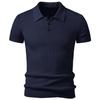 Men's Collared Short-sleeved Knitted T-shirt