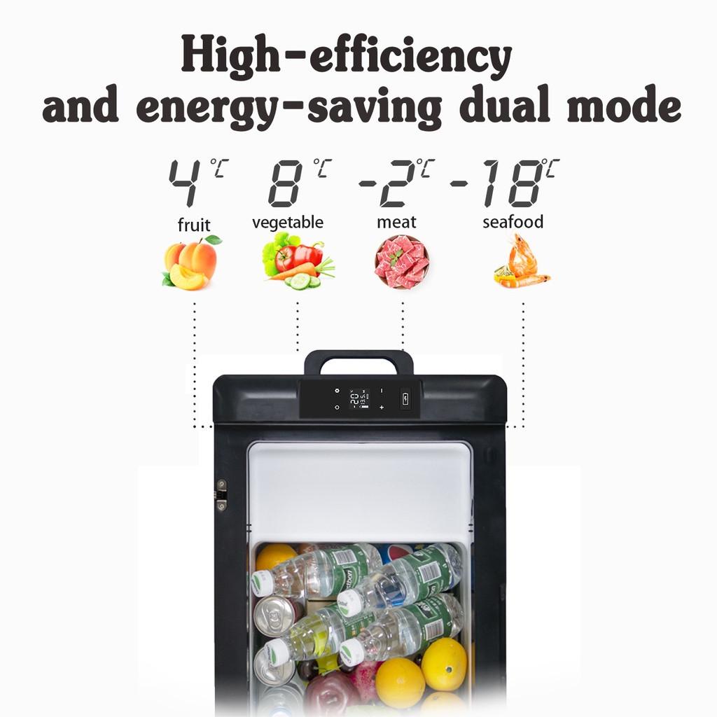12V/24V 15L 20L 25L Car Refrigerator Cooling Compressor Car Home Dual Purpose Mini Fridge Universal Freezer