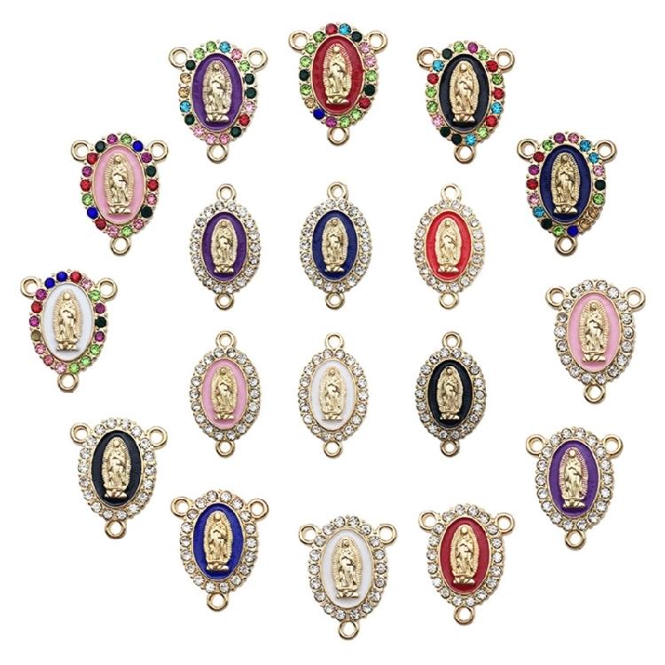 Zinc Alloy Charms Ellipse Virgin Mary Charms Pendant For DIY Fashion Necklace