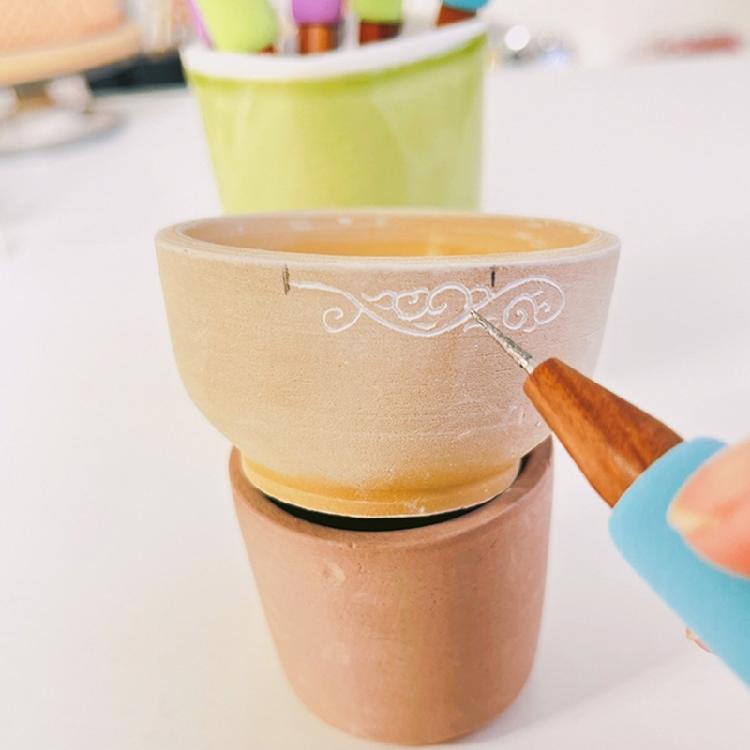 Double-Ended Engraving Needle Embossing Tool Ceramics Decorative Shape Tool Carving Needle Pottery Tool