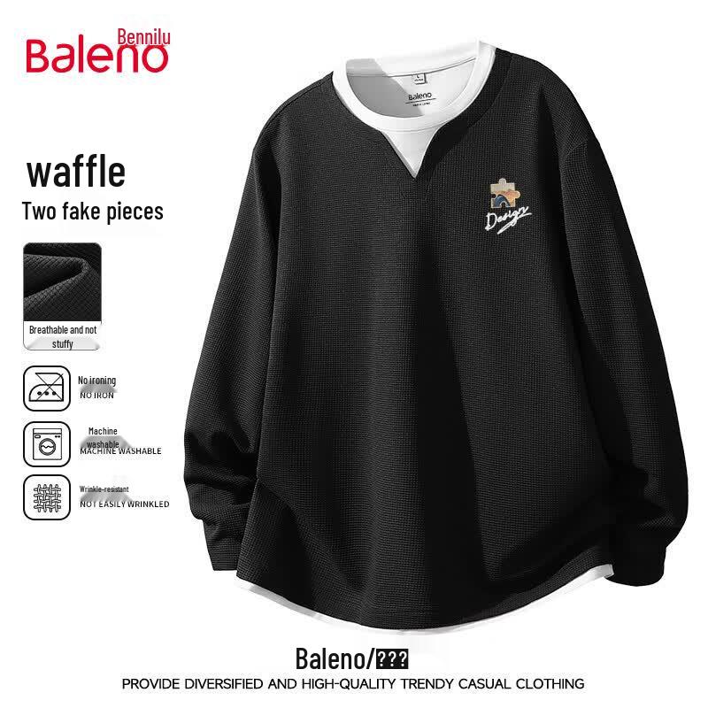 Baleno Men s Waffle Knit Heavyweight Long Sleeve T-Shirt XL