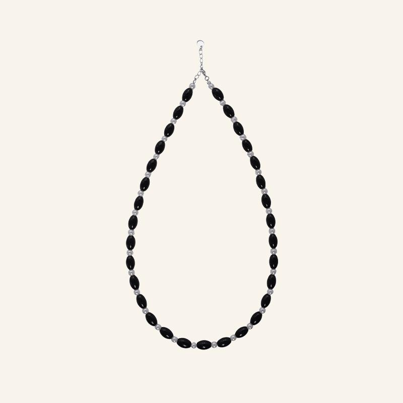 Gemade Milky Black Necklace #N066