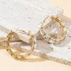 European and American baroque circle full diamond earrings personalized sweet and cool babes row diamond ear buckles trendy earrings