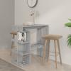 Day and Night - Day and Night Bar Table Storage Shelf Gray Sonoma 100x50x101.5 Cm