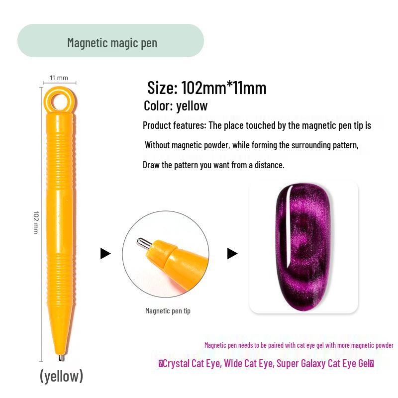 Double-Head Cat Eye Nail Art Magnet – Multifunctional Cylinder for Fancy Effects