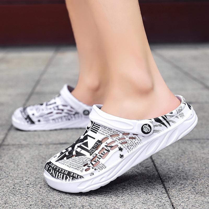 

Large size slippers fashionable breathable sandals bag head beach shoes men s trendy outdoor sandals outer slippers large size 4849 38