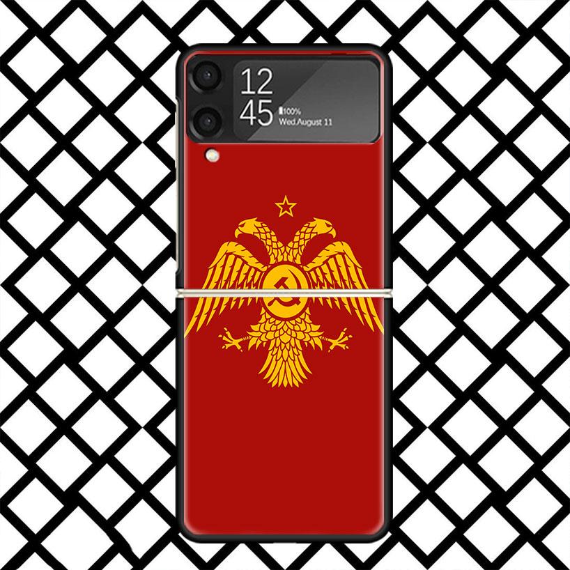 Albania Flag Phone Case For Samsung Z Flip 7 6 5 4 3 Galaxy ZFLIP7 ZFlip6 5G Flip5 Flip4 Flip3 5g Black Hard Cover