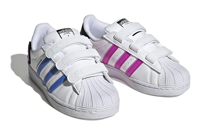 adidas Originals Superstar Abrasion Resistant Abrasion Resistant Low Top Kids' Skateboarding Shoes White Blue GV8988