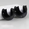 Stainless Steel Flange Seat Fixing Hardware Accessories Curtain Rod Wardrobe Hanger Tube Hook Fixed Support Bracket