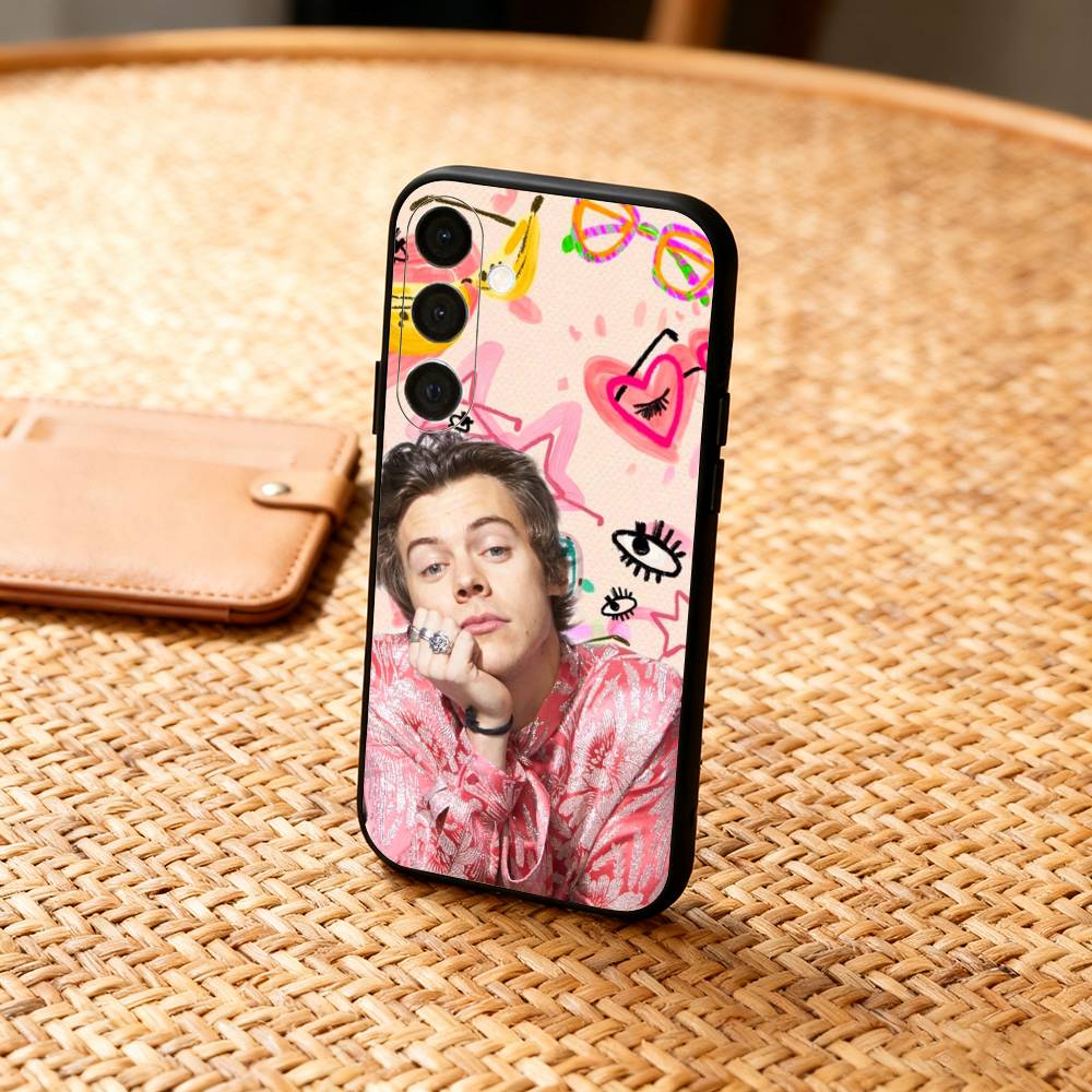 Singer H-Harry-Styles Phone Case For Samsung A73,72,71,53,52,51,22,91,80, Soft Black Cover