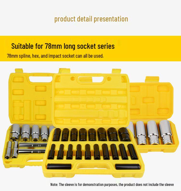 Multifunctional Large Handheld Plastic Socket Tool Box - Industrial Grade for Car & Household Use