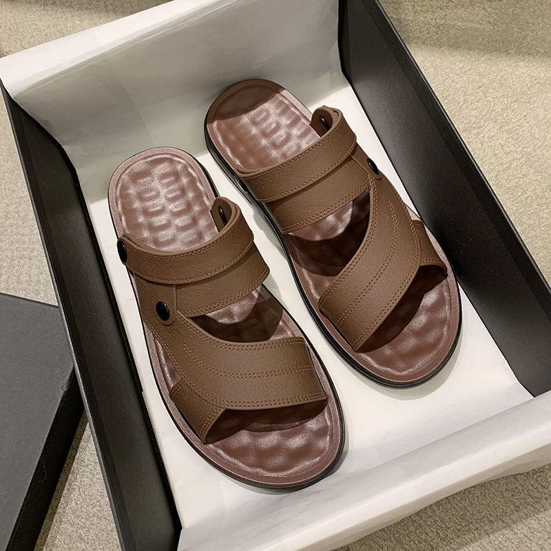 

Летняя модная обувь, мужские сандалии, шлепанцы, пляжные шлепанцы, повседневная обувь для мужчин, тапочки 39-40 коричневый