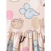 Fashion Foreign Trade Children's Wear Summer Pure Cotton Girl Dress Short Sleeve Baby Pig Print Western Style Knitted Skirt Fashion