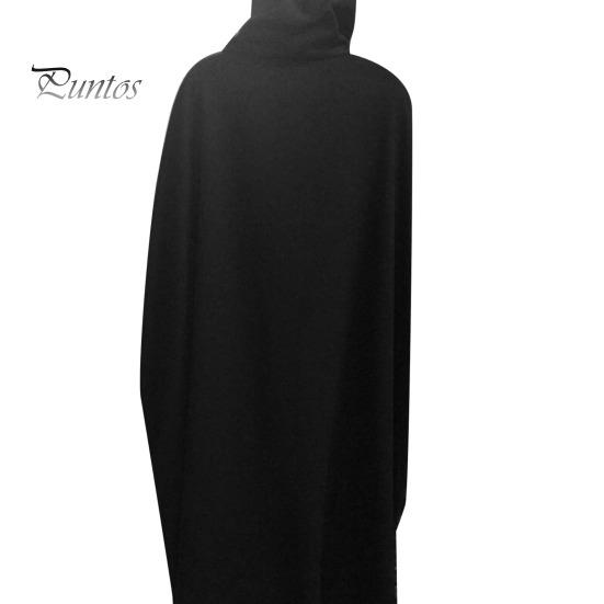 Winter Women Jacket with Hood Medieval Retro Cape Gothic Keep Warm Shawl Ankle Length Loose Cloak Thick Single-Button Closure Outdoor Poncho Pirate