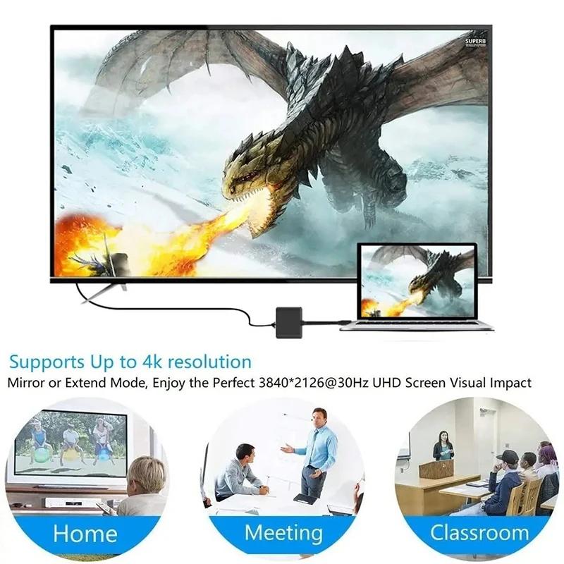 USB C Hub To 4K HDMI-Compatible Adapter USB 3.0 Type C PD Charging Docking Station for Macbook iPad Samsung S10 Dex Laptop