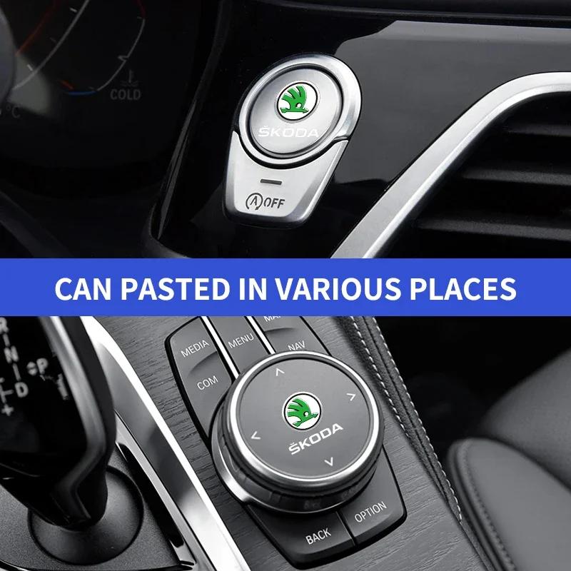 Car Sticker 2025 Hot Car Door Handle Stickers Car Window Wiper Decor Emblem For Skoda Rapid Octavia A2 A4 A5 A7 Karoq Fabia Kodi