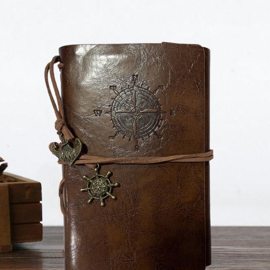 Lace-up Metal Pendant Blank Page Smooth Writing Diary