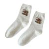 Point Gauze Flocked Dog Cute Socks Trendy Versatile Mid-Leg Socks Cartoon Stockings