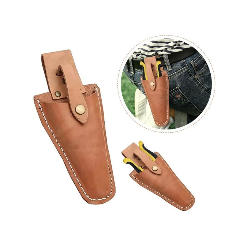 Leather Pliers Cover Portable Buckle Pouch Tool Bag Waist Holder Pliers Storage For Gardening Trimming Tool Pruning Scissors