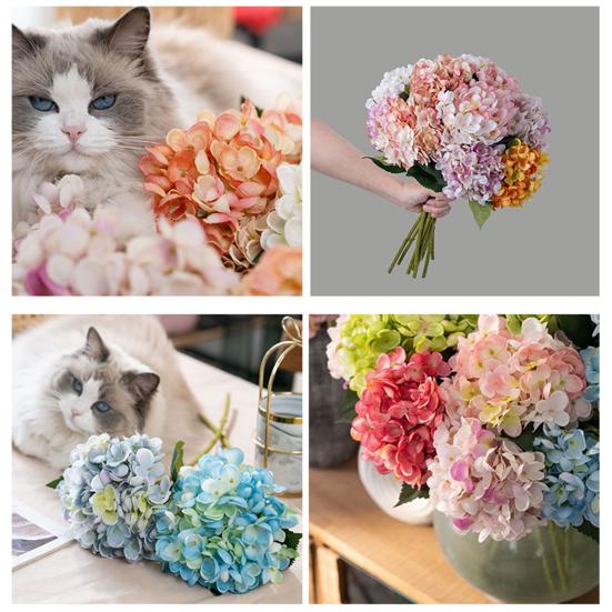 Yousheng Artificial Hydrangea Flowers Faux Hydrangea Blooms with Stem UV Resistant Artificial Flowers for Outdoors Vase Wedding Bouquets Centerpieces