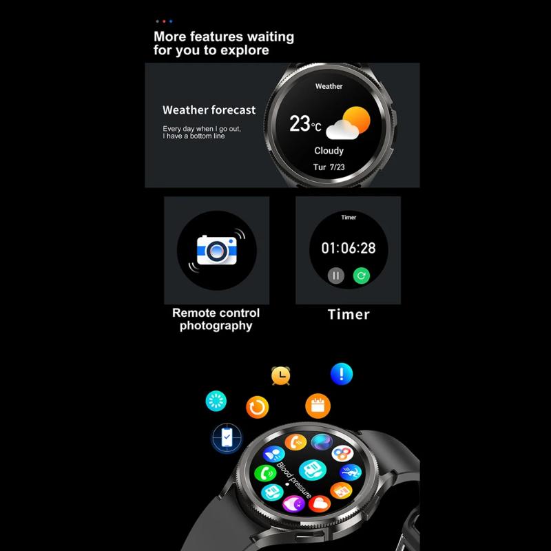 2026 New Watch 6 Smartwatch AMOLED Always On Display Bluetooth Call GPS NFC Smart Watch Men Women's Health for Android IOS
