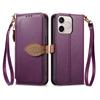 Case for 600 Lite 5G - Leather/PU, Purple, With Lanyard