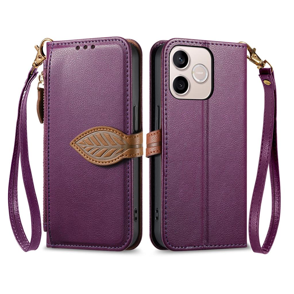 Case for 600 Lite 5G - Leather/PU, Purple, With Lanyard