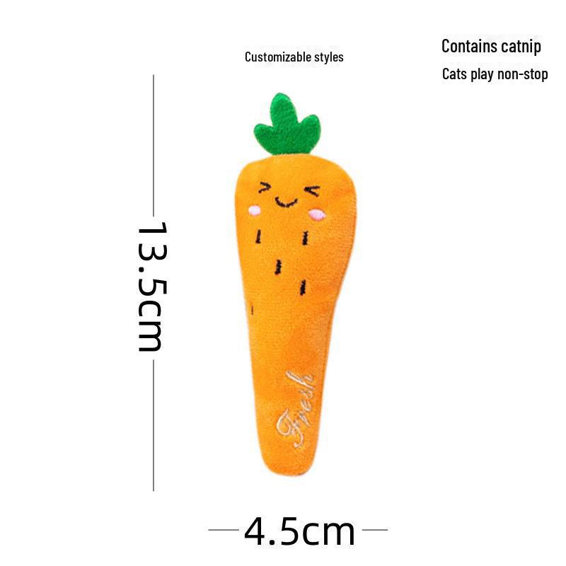 New Catnip Plush Toy: Cat Grass-Infused, Bite & Scratch Resistant, Self-Entertaining Doll for Cats