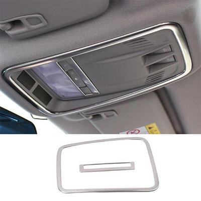 Silver Steel Front Reading Lamp Frame Cover Trim For Chevrolet Cruze 2016-2019