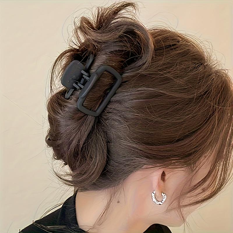 Elegant Matte Square Hair Clip Set - Multifunctional Fashion Shark Clips, Suitable for Women and S, Perfect for Ponytails and Updos