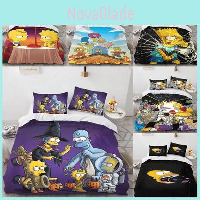 The Simpsons Anime 3d Print Bedding Set With Reactive Dyeing For Modern Home Decor