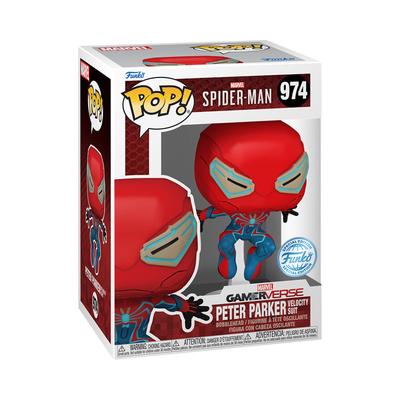 Marvel 2 Peter Parker Figure Funko PETER PARKER 2 Spider-Man POP! (VELOCITY SUIT) - SPIDER-MAN [Exclusive]