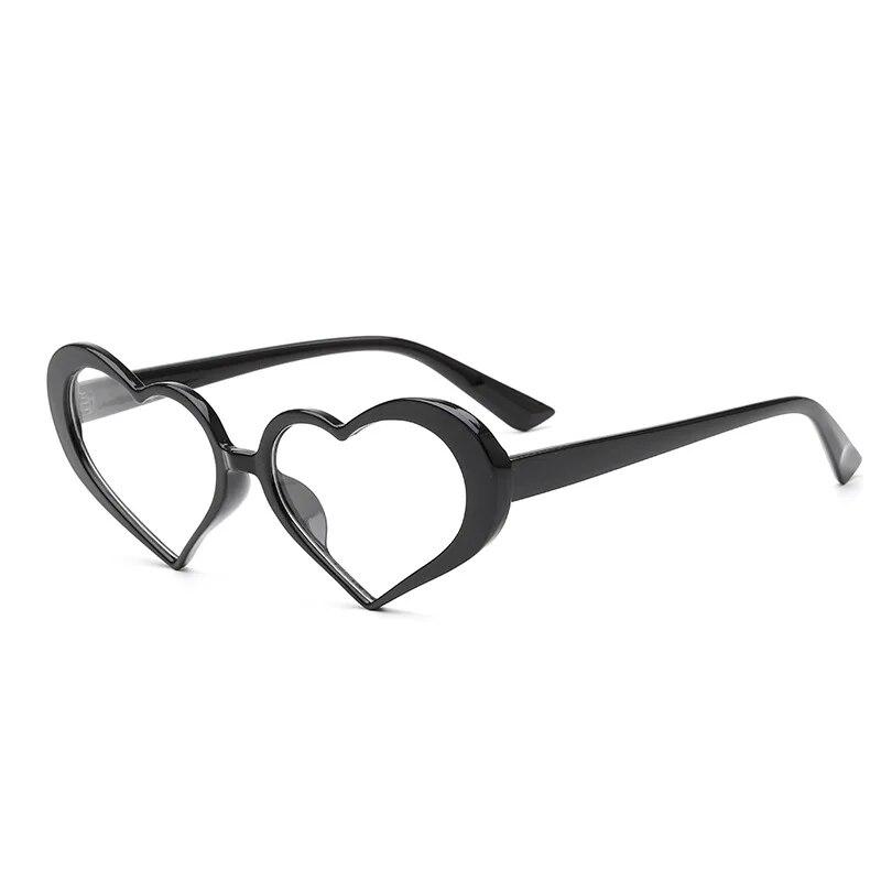 Love Heart Shape Sunglasses Women Tint Clear Lens Colorful Sun Glasses Female Red Pink Shades Vintage Travel Uv400 Eyewear