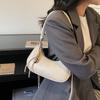 Solid Color PU Armpit Bag Women's 2026 New Versatile Commuting Shoulder Pack Vintage Large Capacity Zipper Crossbody Bags