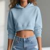 Women's Fashionable Casual Versatile Loose Short Cotton Hooded Pullover Sweatshirt
