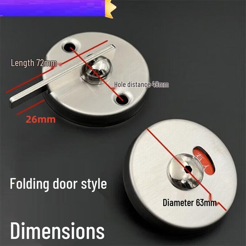 Jinggonghang Stainless Steel Bathroom Indicator Door Lock