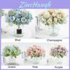 Exquisite 7 Heads Artificial Fake Silk Flowers Rose Peony Bunch For Elegant Home Decor