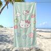 Towel Textile H-HelloS-ES Bathrobe Beach Quick-Drying Fresh K-KittyS-ES Lightweight Green Portable Camping SRO Swim Pool Travel