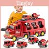 Fire Vehicle Toy Set With Flashing Lights And Music For Kids Playroom