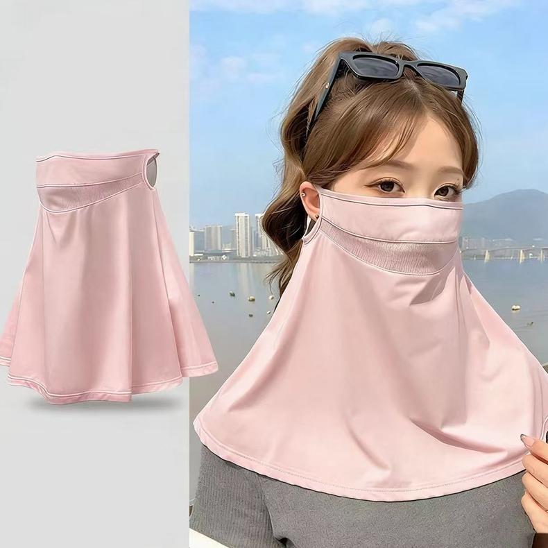 

Breathable Face Mask Adjustable Slimming Design UV-Proof Mask UPF50+ Three-Dimensional Sun Protection Mask for Sun Protection рожевий