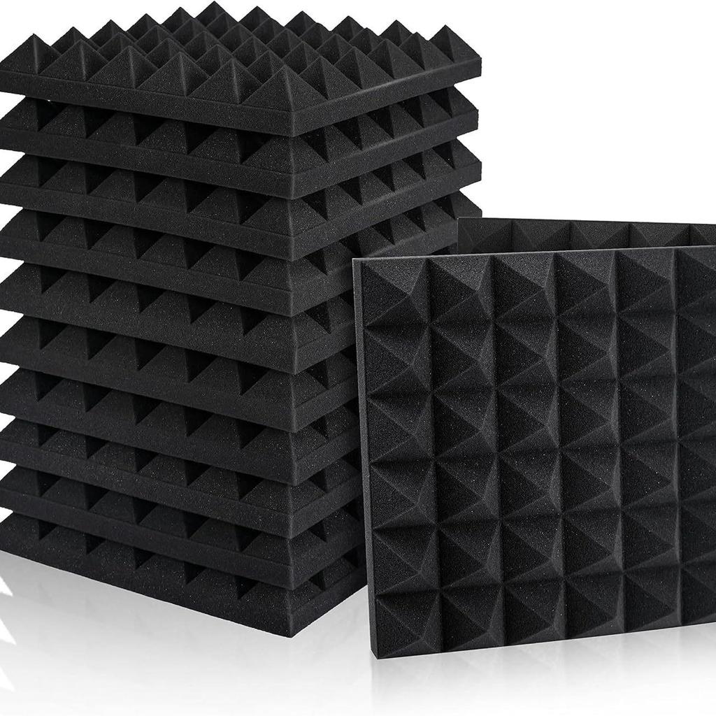 Pyramid Sound Insulation & Absorption Cotton: Strong Noise Reduction for Bedrooms, KTV, and Home - Self-Adhesive.