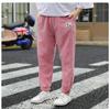 Children Trousers for Boys Girls Cotton Linen Elastic Waist Solid Color Summer Mosquito Pants Kids Clothing Long Pants