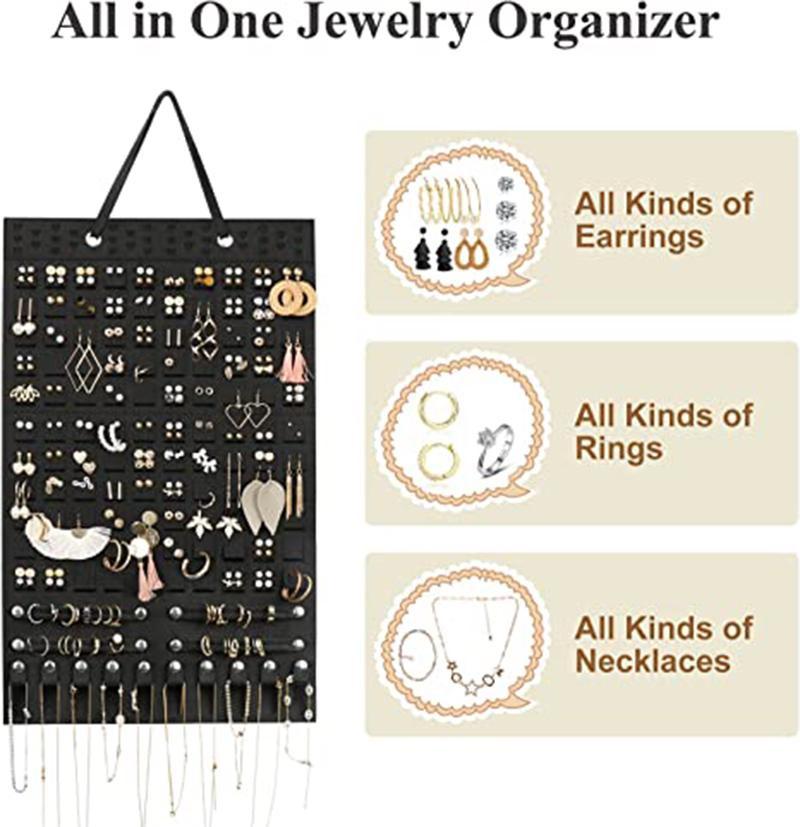 Felt Earring Storage Hanging Bag Wall Hanging Jewelry Hanging Bag Wall Hanging Necklace Ring Storage Bag XYZ