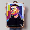 Cristiano Ronaldo Pop Art Portret Plakat Drukowany Spersonalizowana Sztuka Ścienna Retro Vintage Metalowe Blaszane Znaki do Wystroju Domu Pokoju Męskiego Biurko